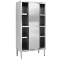Armoire de rangement inox avec portes coulissantes – 1000 x 500 x 2000 mm
